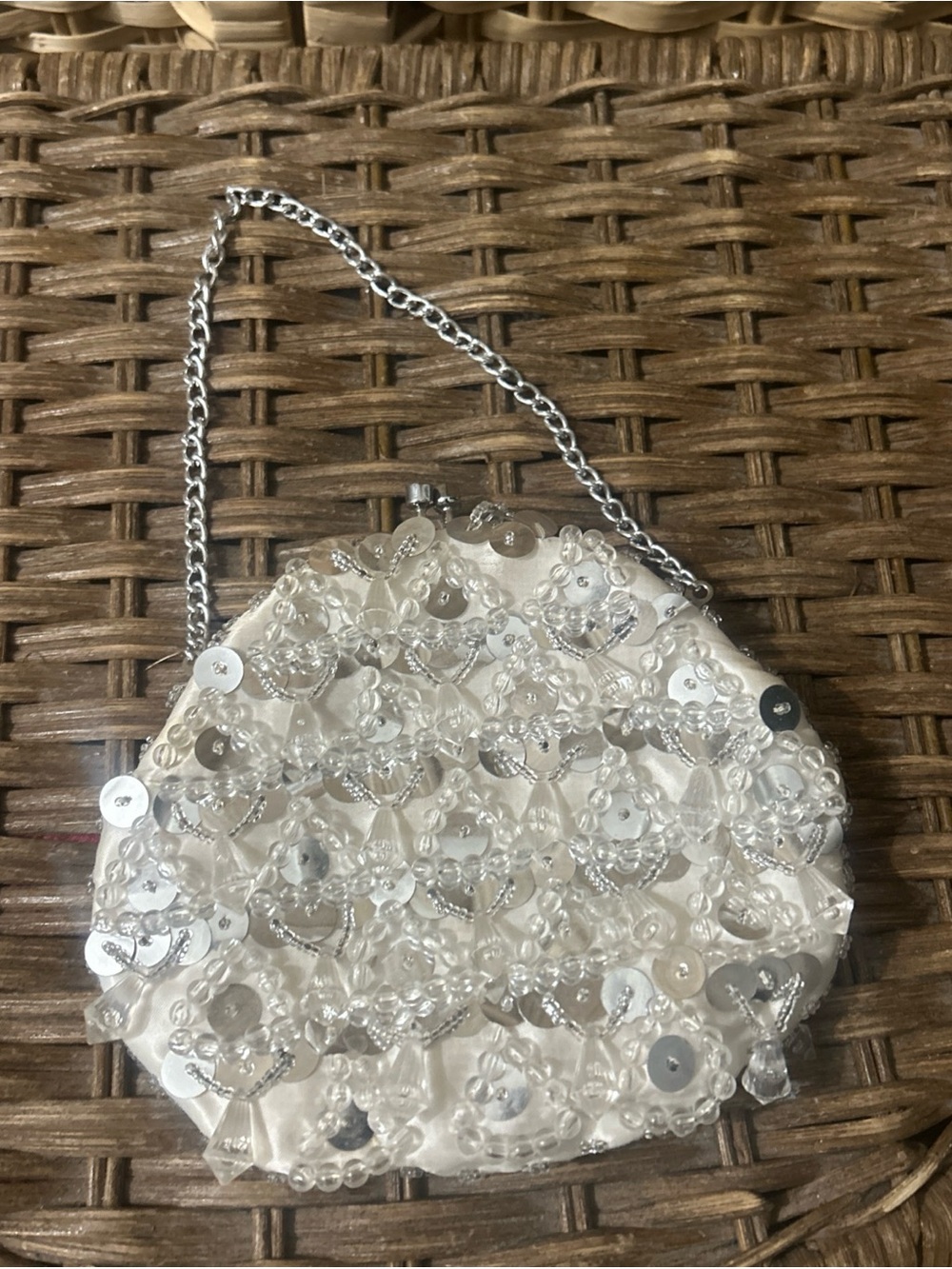 Vintage Terner’s Of Hong Kong Beaded Sequin Evening Bag Wedding Party Purse